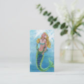 Dreamy Mermaid Siren Business/Visitenkarten Visitenkarte (Stehend Vorderseite)