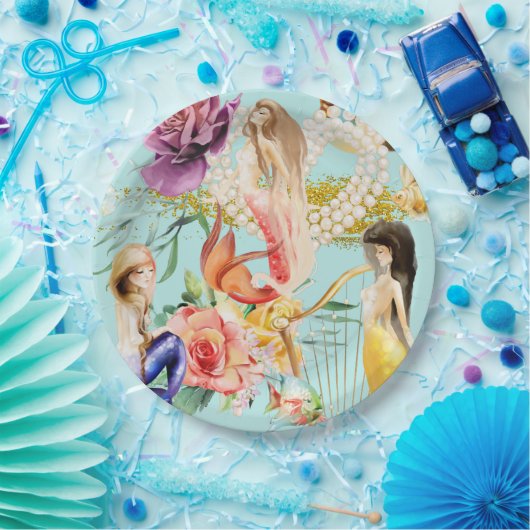 Dreamy mermaids pappteller (Party)
