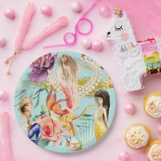 Dreamy mermaids pappteller (Party)