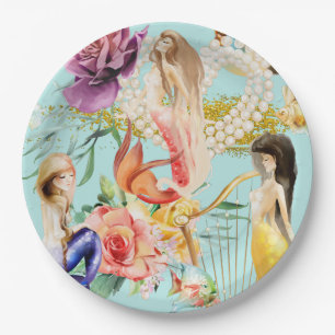 Dreamy mermaids pappteller