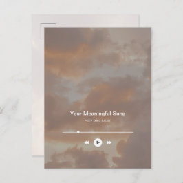 Dreamy Minimalist Music Player and favorite song Postkarte