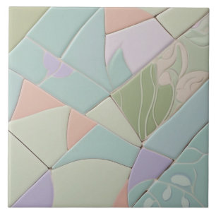 Dreamy Mint Abstrakt Moderne Pastel Imitats Mosaik Fliese