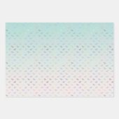 Dreamy Mint Aqua Lila Rosa Libellen Geschenkpapier Set (Vorderseite 3)