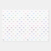 Dreamy Mint Aqua Lila Rosa Libellen Geschenkpapier Set (Vorderseite)