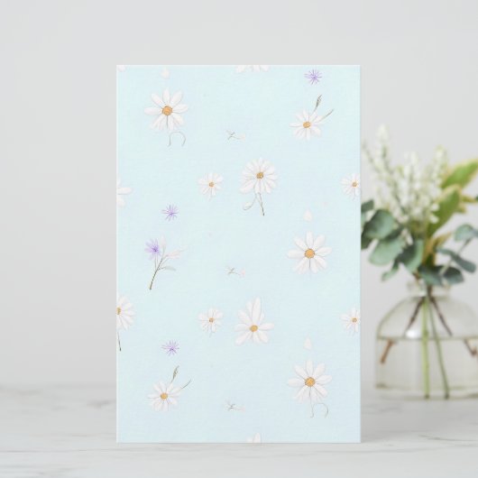 Dreamy Mint Meadow Briefpapier (Stehend Vorderseite)