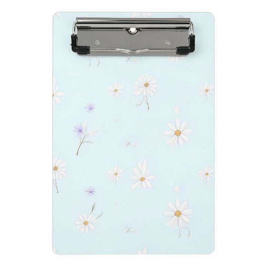 Dreamy Mint Meadow Mini Klemmbrett (Vorderseite)