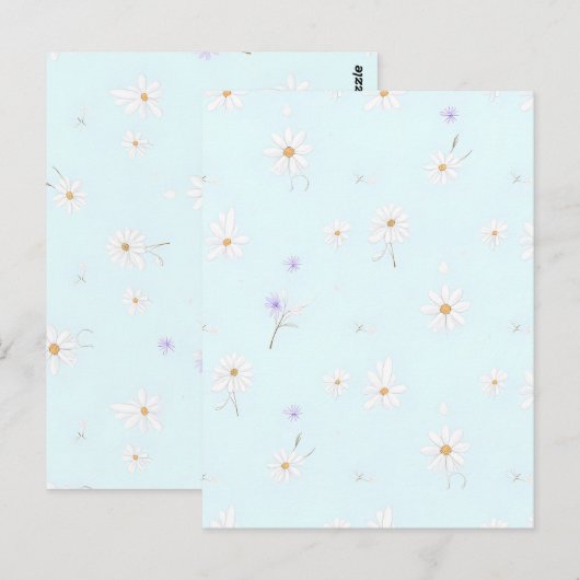 Dreamy Mint Meadow Postkarte (Vorne/Hinten)