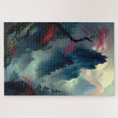 Dreamy Misty Mountain Landschaft Jigsaw Puzzle (Horizontal)