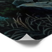 Dreamy Misty Mountain Landschaftsbild Poster (Ecke)