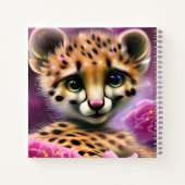 Dreamy Mit Augen Baby Cheetah Notizblock (Rückseite)