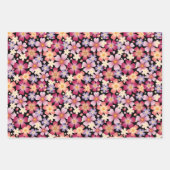 Dreamy Mixed Blume auf Black Geschenkpapier Set (Vorderseite)
