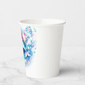 Dreamy Modern Dolphin Baby Dusche Pappbecher (Links)