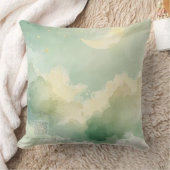 Dreamy Moon & Cloud Nursery Throw Pillow | Music Kissen (Decke)