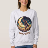 Dreamy Moon & Dog Climbing Ladder Sweatshirt (Vorderseite)