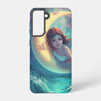 Dreamy Moon Girl Samsung Case Design | Cute Baby M Samsung Galaxy Hülle