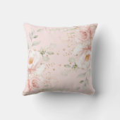 Dreamy Moon & Stars Blush Pink Kinderzimmer Kissen (Rückseite)