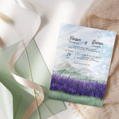 Dreamy Mountain Lavender Watercolor Wedding Einladung