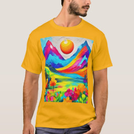 Dreamy Mountain Majestät Malerei T-Shirt