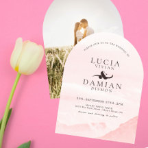 Dreamy Mountain Watercolor Foto Hochzeit