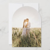 Dreamy Mountain Watercolor Foto Hochzeit Einladung (Rückseite)