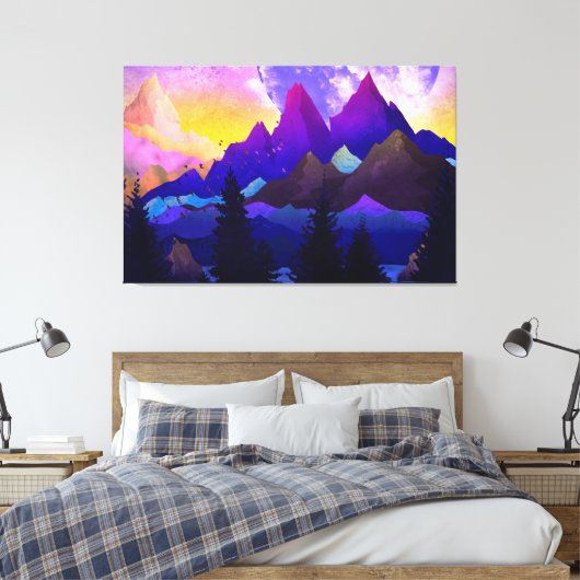 Dreamy Mountains Leinwanddruck (Insitu (Schlafzimmer))