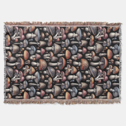 Dreamy Mushrooms Decke (Vorderseite)