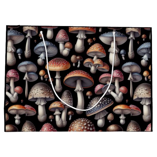 Dreamy Mushrooms Große Geschenktüte (Rückseite)