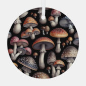 Dreamy Mushrooms Ornament Aus Glas (Rückseite)