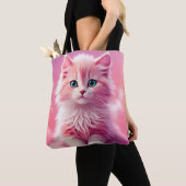 Dreamy Niedlich Fluffy Pink Kitty Cat Tasche (Von Nahem)