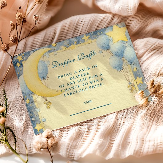 Dreamy Night Sky Diapper Raffle Begleitkarte
