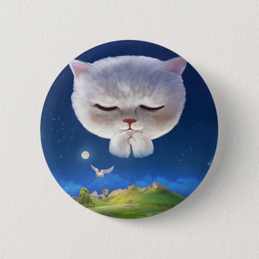 Dreamy Night Sky mit Cat Button (Vorderseite)