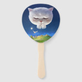 Dreamy Night Sky mit Cat Fächer (Rückseite)