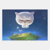 Dreamy Night Sky mit Cat Geschenkpapier Set (Vorderseite 3)
