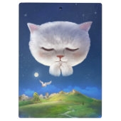 Dreamy Night Sky mit Cat Klemmbrett (Rückseite)