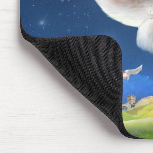 Dreamy Night Sky mit Cat Mousepad (Ecke)