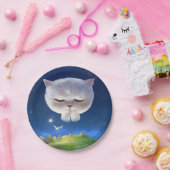 Dreamy Night Sky mit Cat Pappteller (Party)