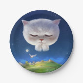 Dreamy Night Sky mit Cat Pappteller (Vorderseite)