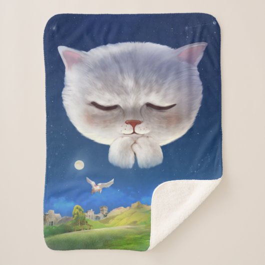 Dreamy Night Sky mit Cat Sherpadecke (Vorderseite)