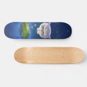 Dreamy Night Sky mit Cat Skateboard (Horizontal)