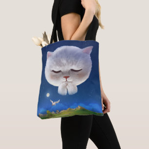 Dreamy Night Sky mit Cat Tasche