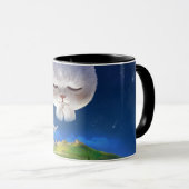 Dreamy Night Sky mit Cat Tasse (VorderseiteRechts)