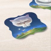 Dreamy Night Sky mit Cat Untersetzer (angewinkelt)