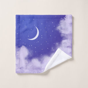 Dreamy Night Sky mit Crescent Moon Crossbody Bag Waschlappen