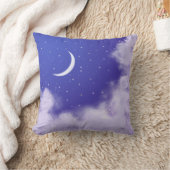 Dreamy Night Sky mit Crescent Moon Kissen (Decke)
