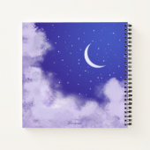 Dreamy Night Sky mit Crescent Moon Notebook Notizblock (Rückseite)