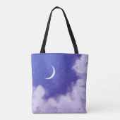 Dreamy Night Sky mit Crescent Moon Tasche (Rückseite)