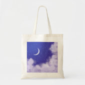Dreamy Night Sky mit Crescent Moon Tragetasche (Vorne)