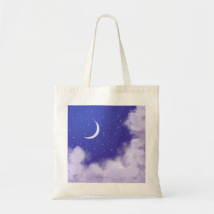 Dreamy Night Sky mit Crescent Moon Tragetasche