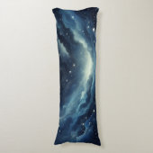 Dreamy Night Sky - Mit Glitzern und Silbernen Wirb Seitenschläferkissen (Vorderseite Vertikal)