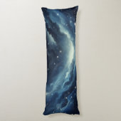 Dreamy Night Sky - Mit Glitzern und Silbernen Wirb Seitenschläferkissen (Rückseite (Vertikal))